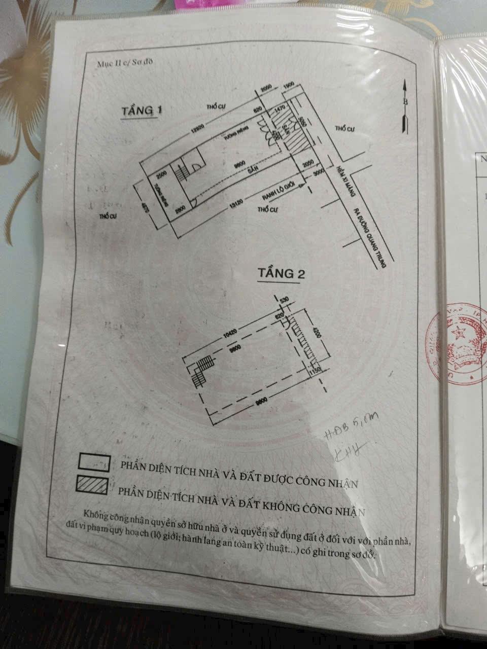 Bán nhà quang trung p 10 p 11 gò vấp