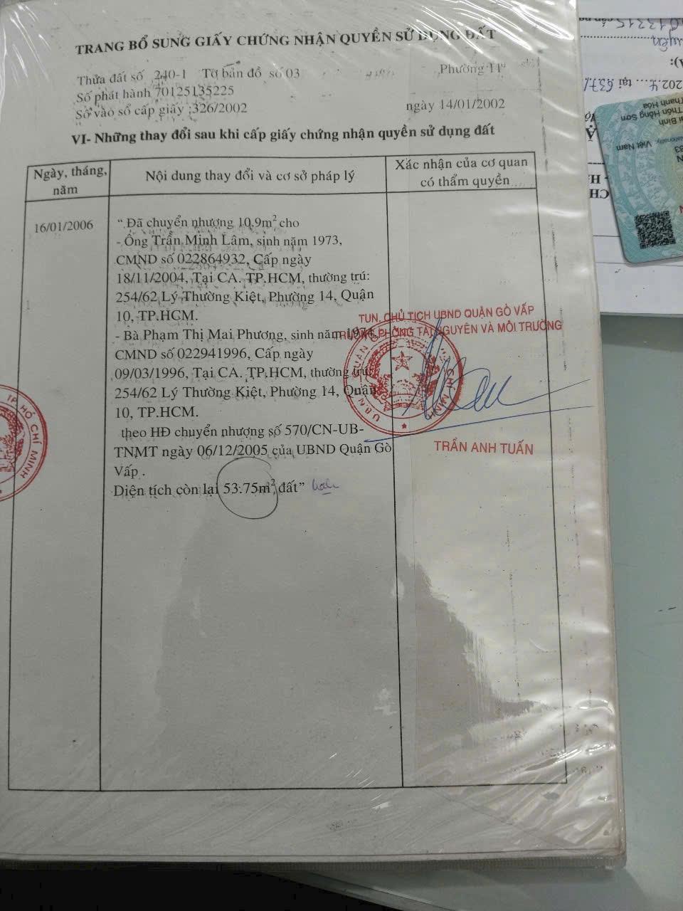 Bán nhà quang trung p 10 p 11 gò vấp